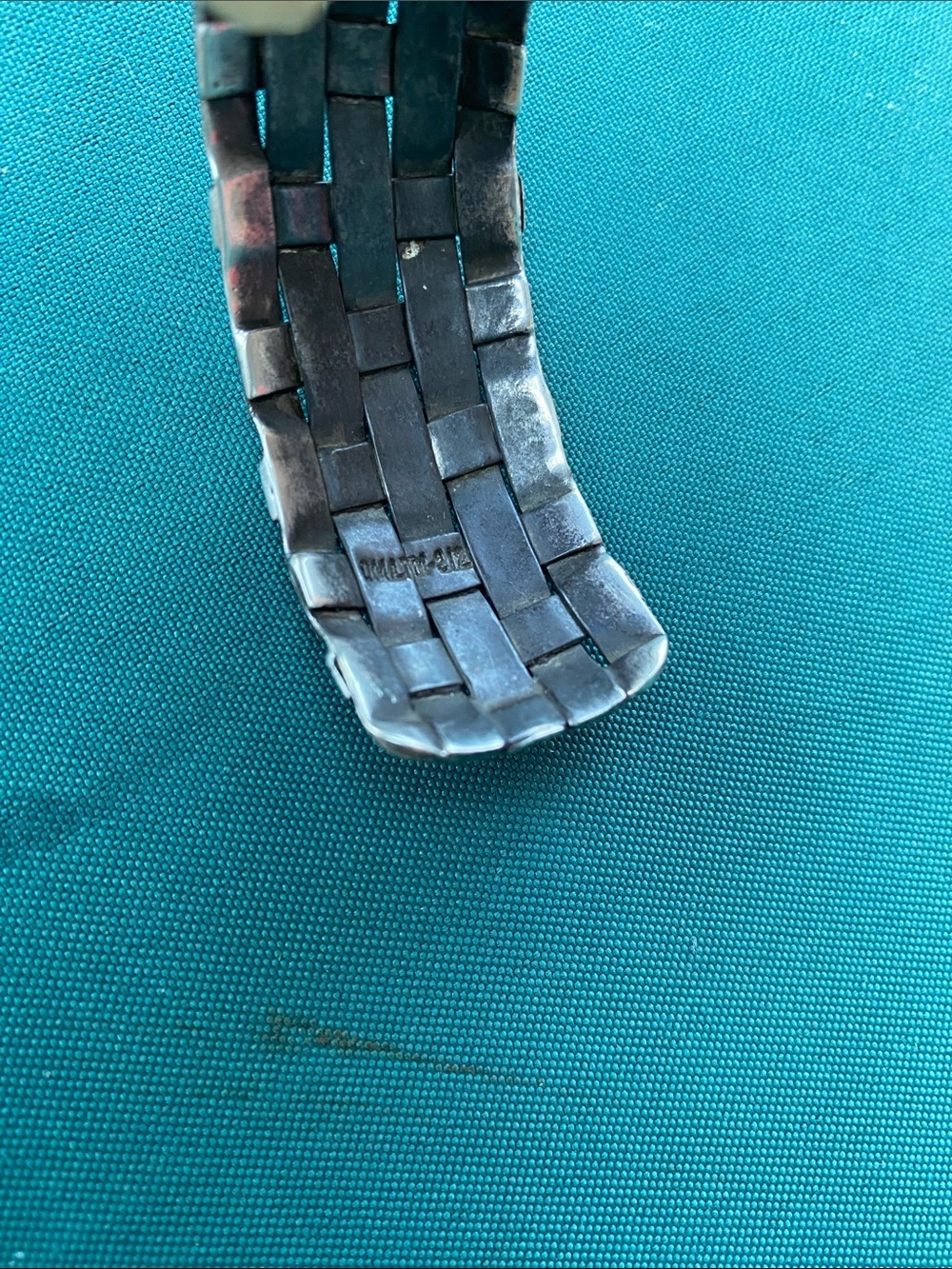 Navajo Woven Cuff Bracelet - Sterling Silver - Picture 3 of 6
